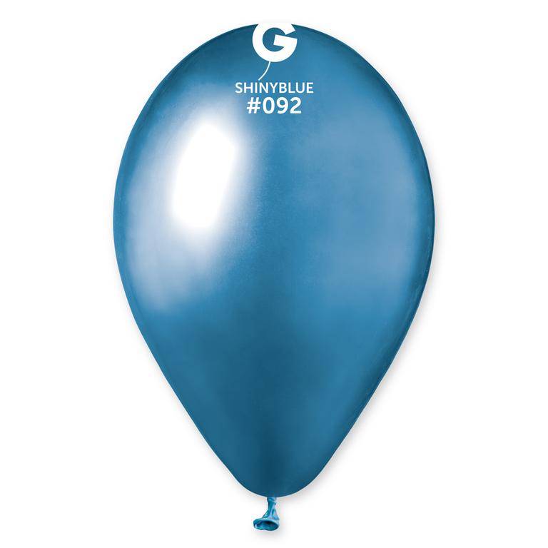 Levně Gemar Balónek chromový modrý 30 cm 50 ks