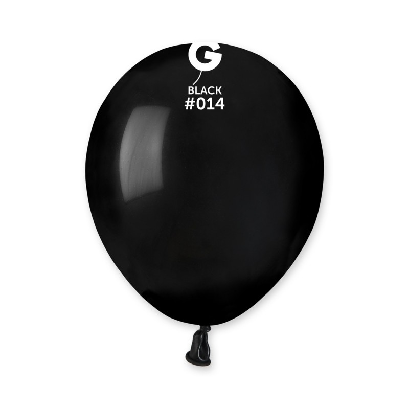 Gemar Balónek pastelový černý 13 cm 100 ks