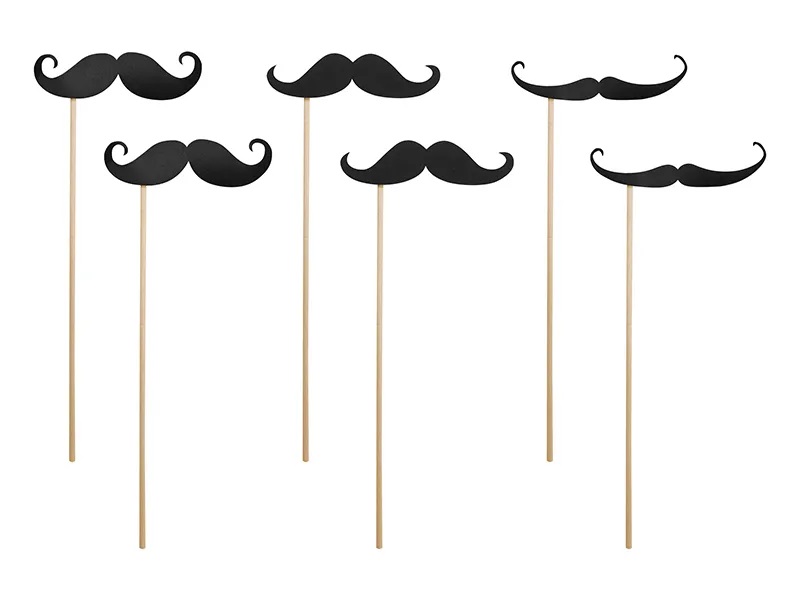 PartyDeco Sada rekvizit na focení - Moustache