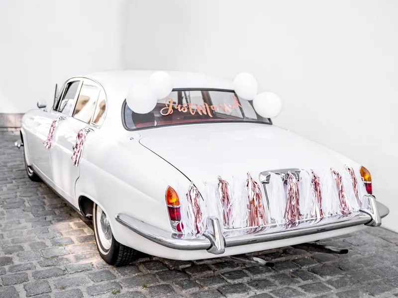 Levně PartyDeco Dekorační sada na auto - Just Married
