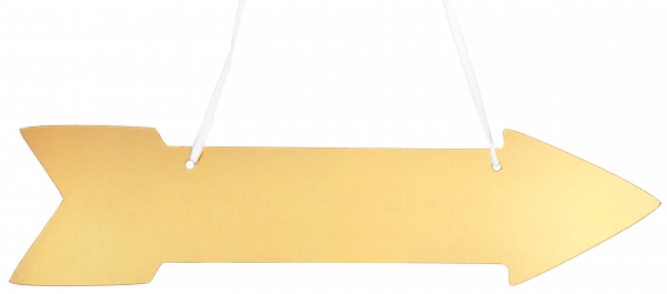 Santex Závěsná dekorační směrová šipka - Metalická Barva: Zlatá