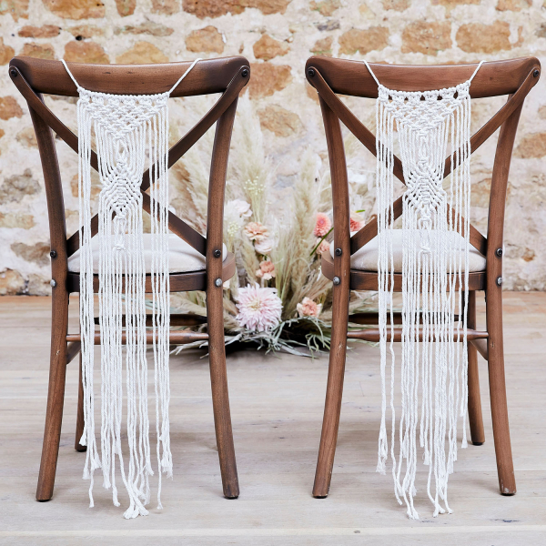 Levně Amscan Dekorace na židli - Macrame 2 ks