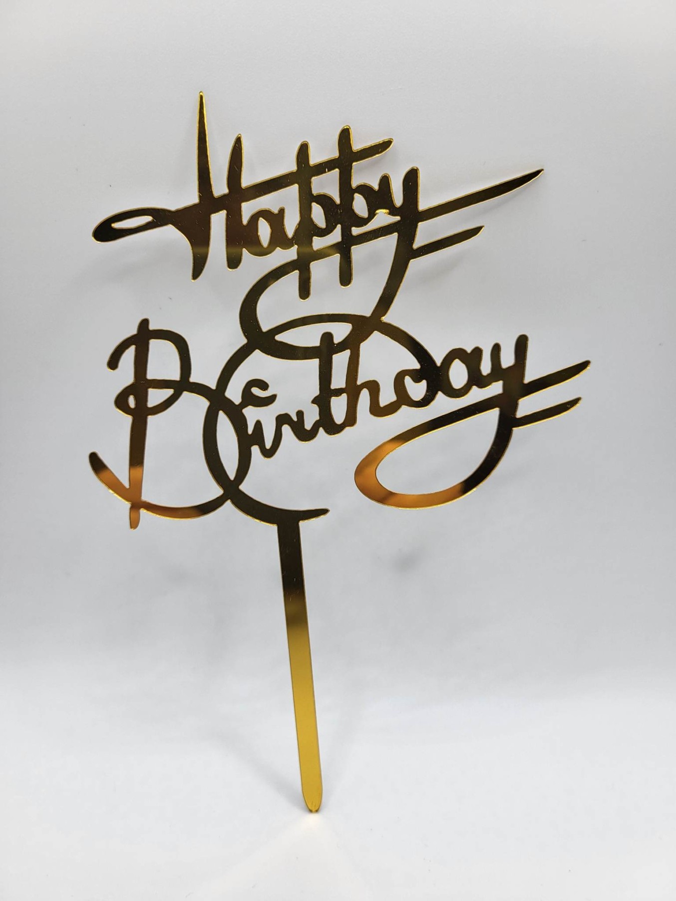 Loranc Zápich na dort - Happy Birthday zlatý