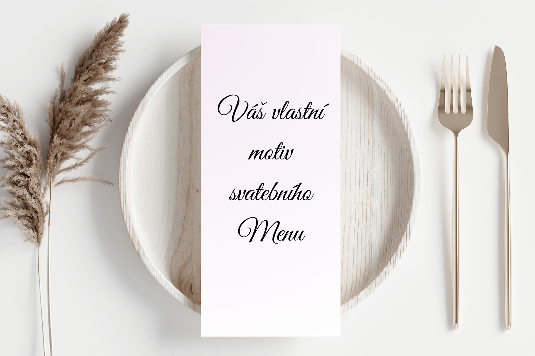 Personal Svatební menu - vlastní design