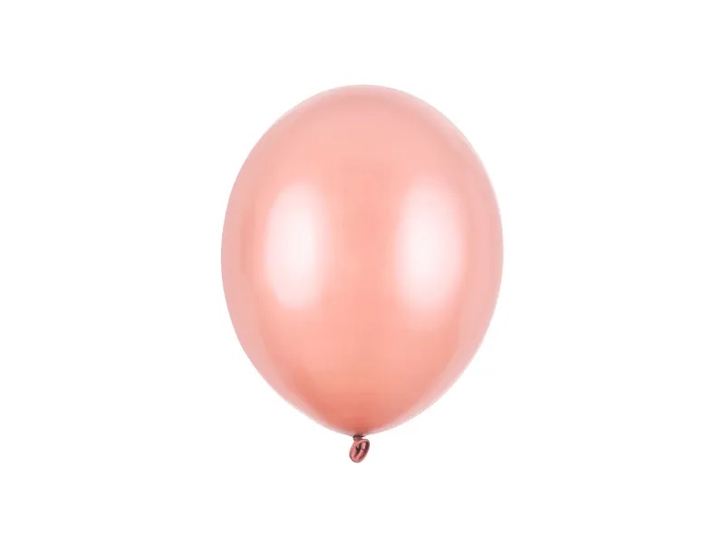 PartyDeco Balón metalický růžově zlatý 23 cm