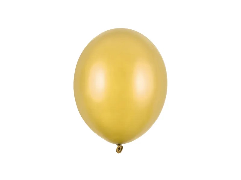 PartyDeco Balón metalický zlatý 23 cm