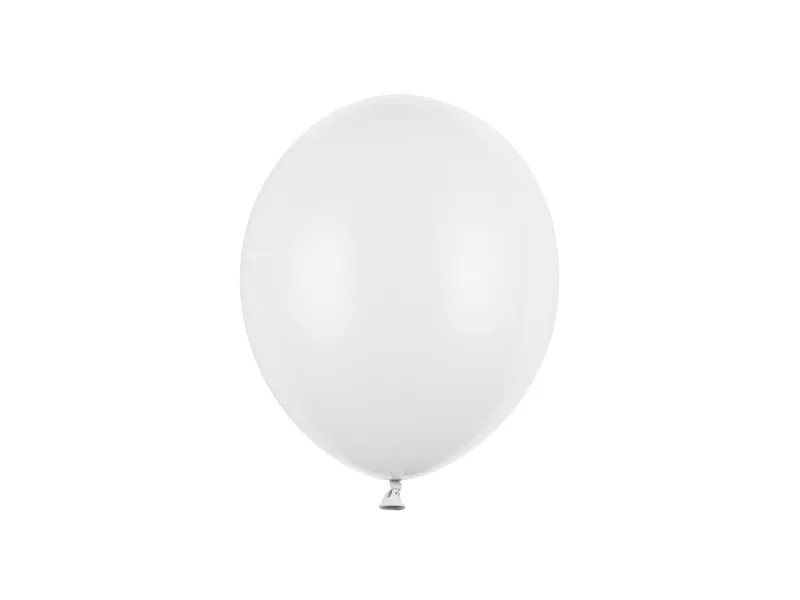 PartyDeco Balón pastelový bílý 23 cm