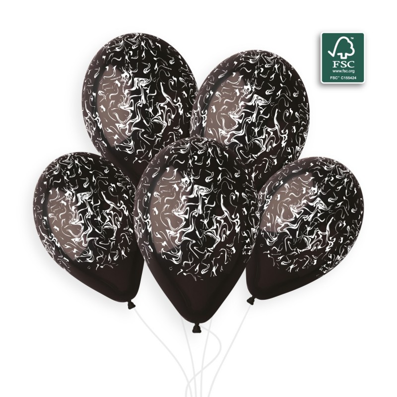 Levně Svet balonku Balón - Mramor bílý 33 cm