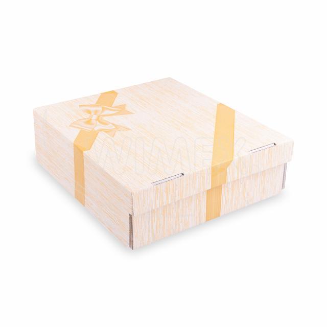 WIMEX s.r.o. Krabice na dort (mikrovlnitá lepenka) s potiskem 28 x 28 x 10 cm [100 ks]