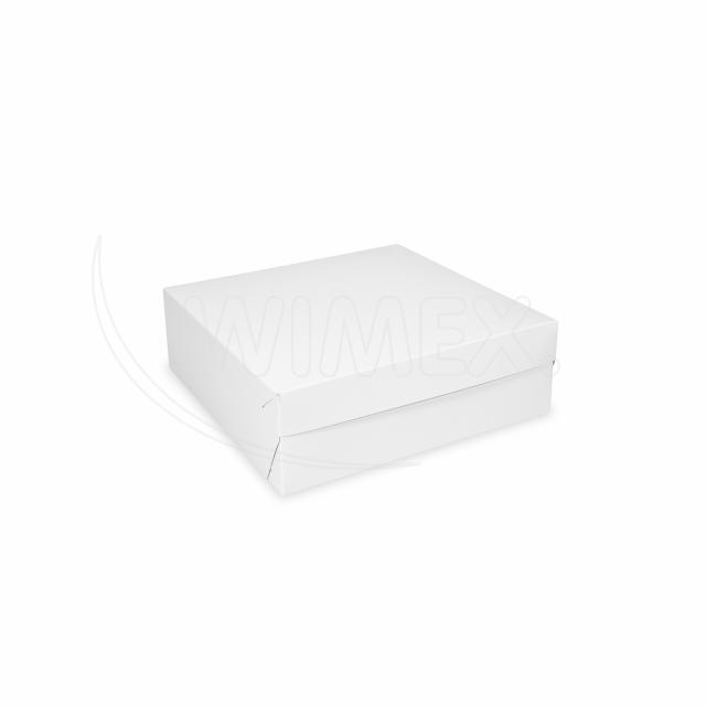 WIMEX s.r.o. Krabice na dort (PAP) bílá 18 x 18 x 9 cm [50 ks]