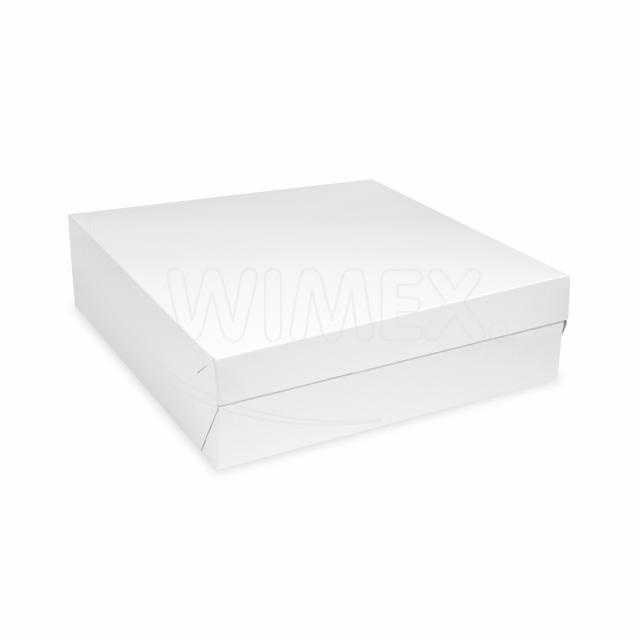 WIMEX s.r.o. Krabice na dort (PAP) bílá 28 x 28 x 10 cm [50 ks]