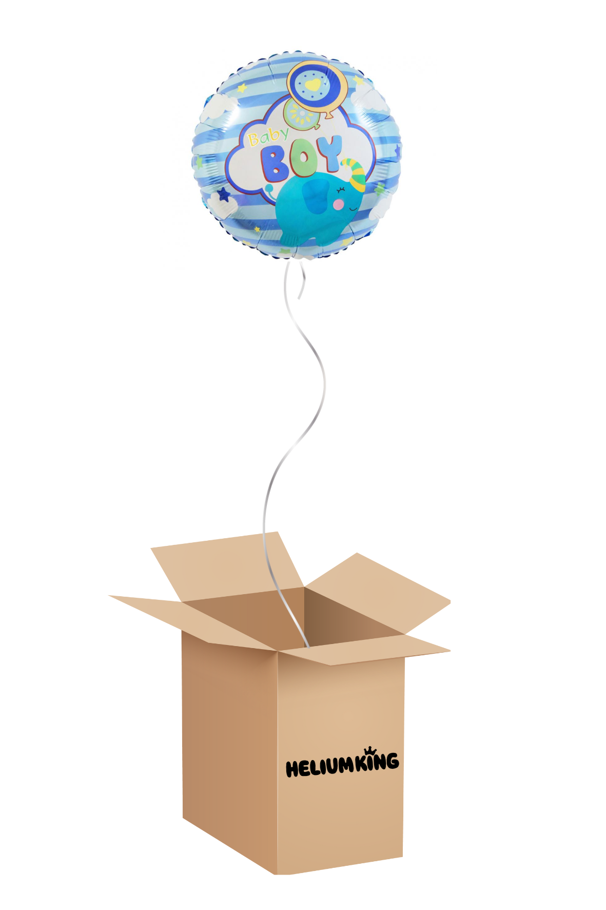 HeliumKing Balónový box - Baby boy kruh 45 cm