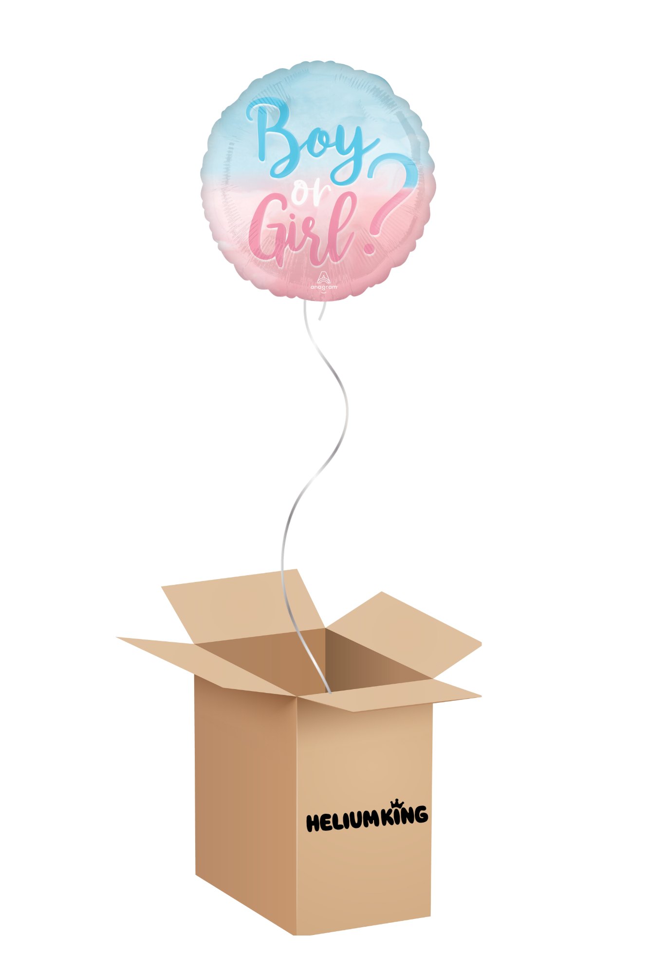 HeliumKing Balónový box - Baby Shower Boy or Girl ?