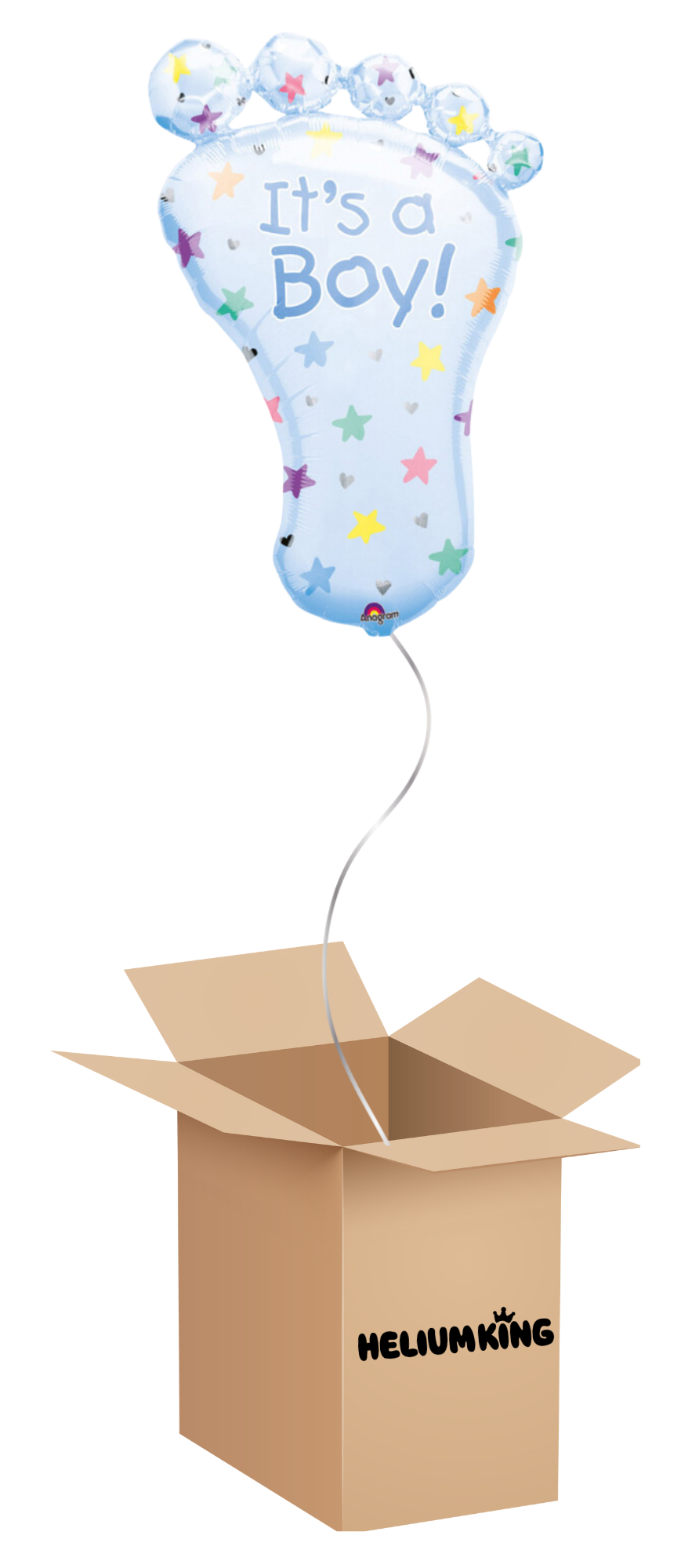 HeliumKing Balónový box - Stopa It's a Boy