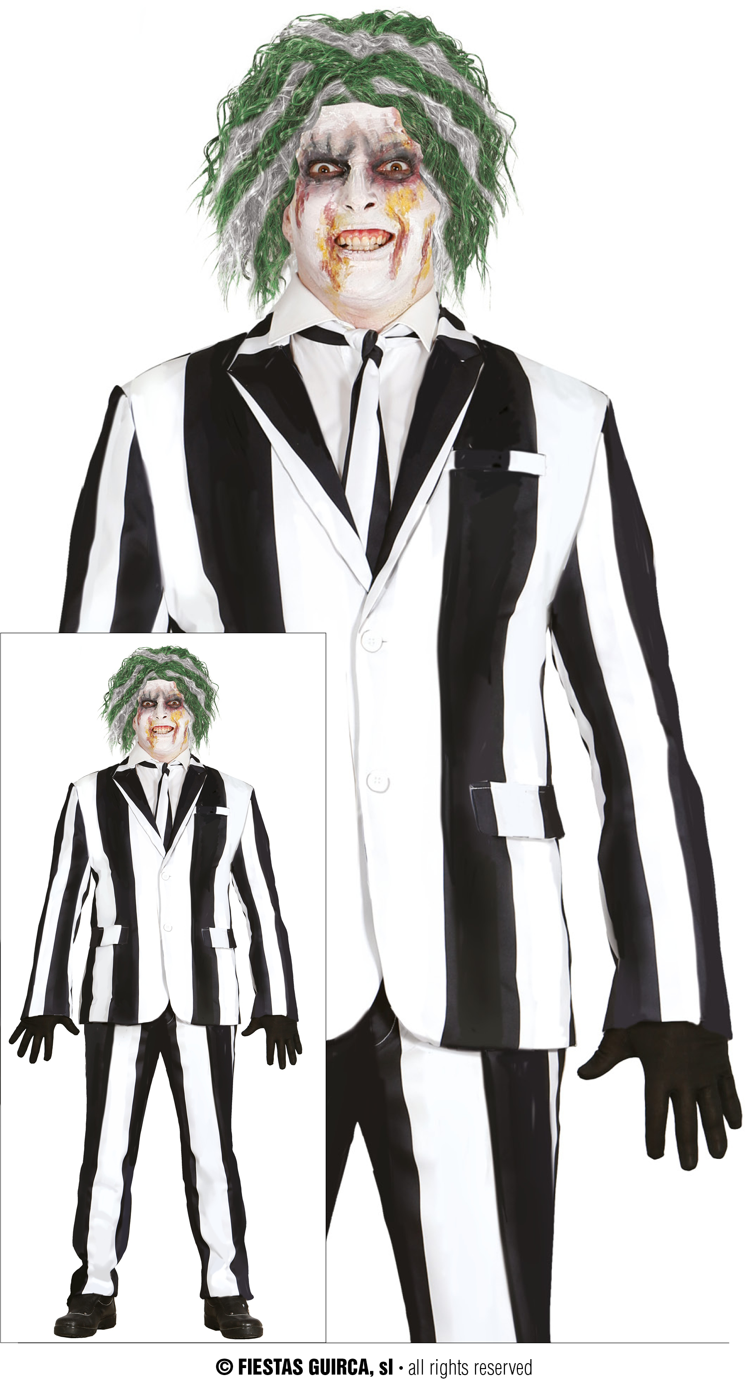 Levně Guirca Pánský kostým - Beetlejuice