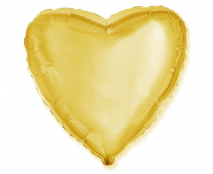 Levně Flexmetal Fóliový balón Srdce zlaté
