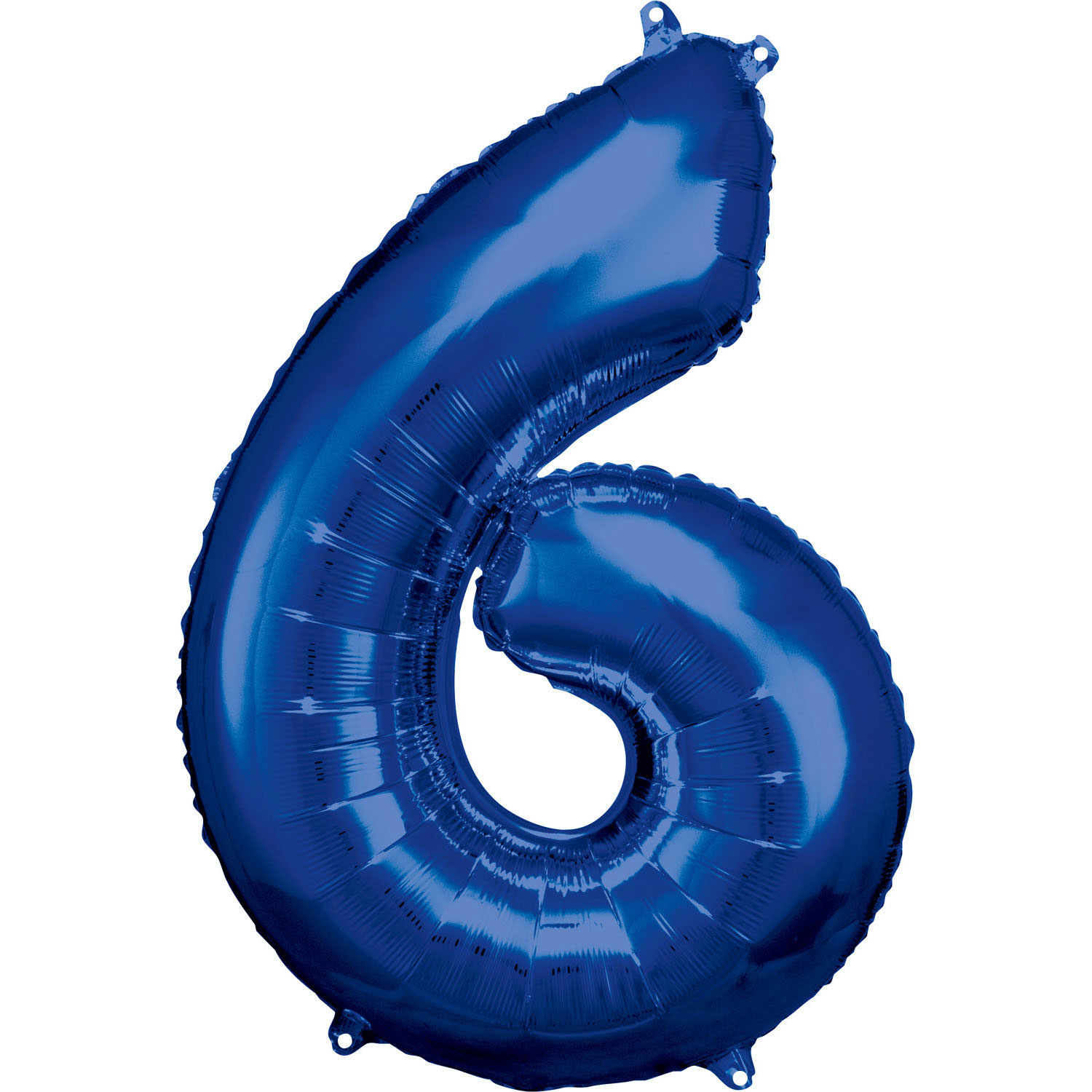 Levně Amscan Balónek fóliový narozeninové číslo 6 - modrý 86 cm