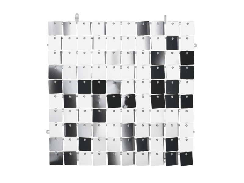 Levně PartyDeco Dekoratívny panel - strieborný 30 x 30 cm