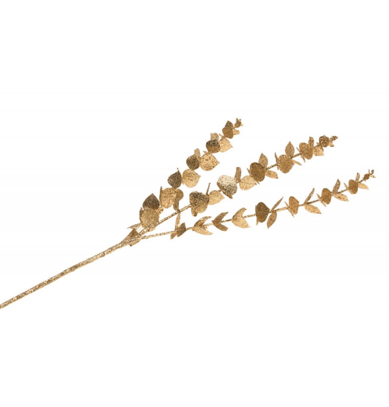 Levně Chaks Umelý eukalyptus - Bronze glitter 61 cm