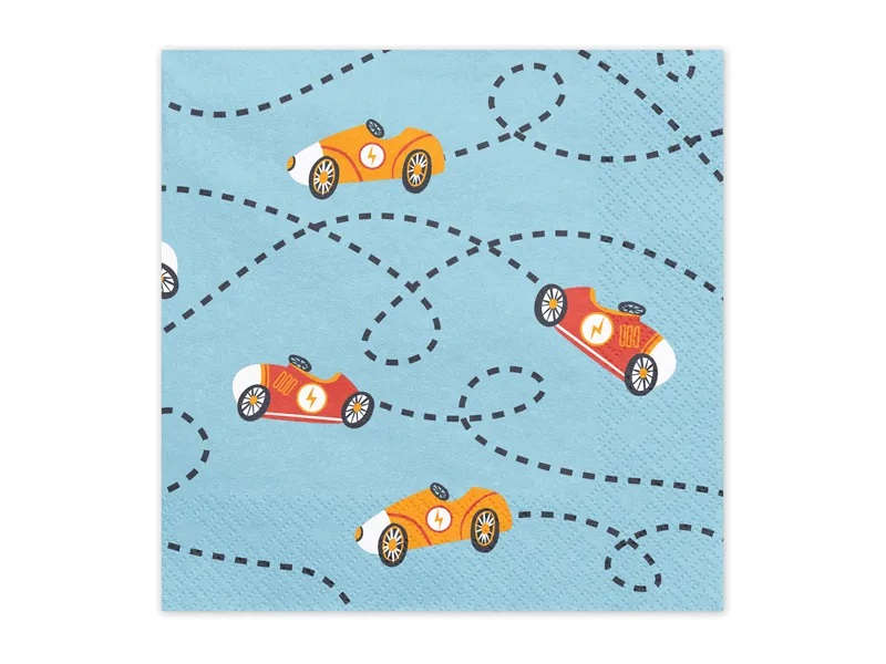 Levně PartyDeco Servítky autíčka 33 x 33 cm