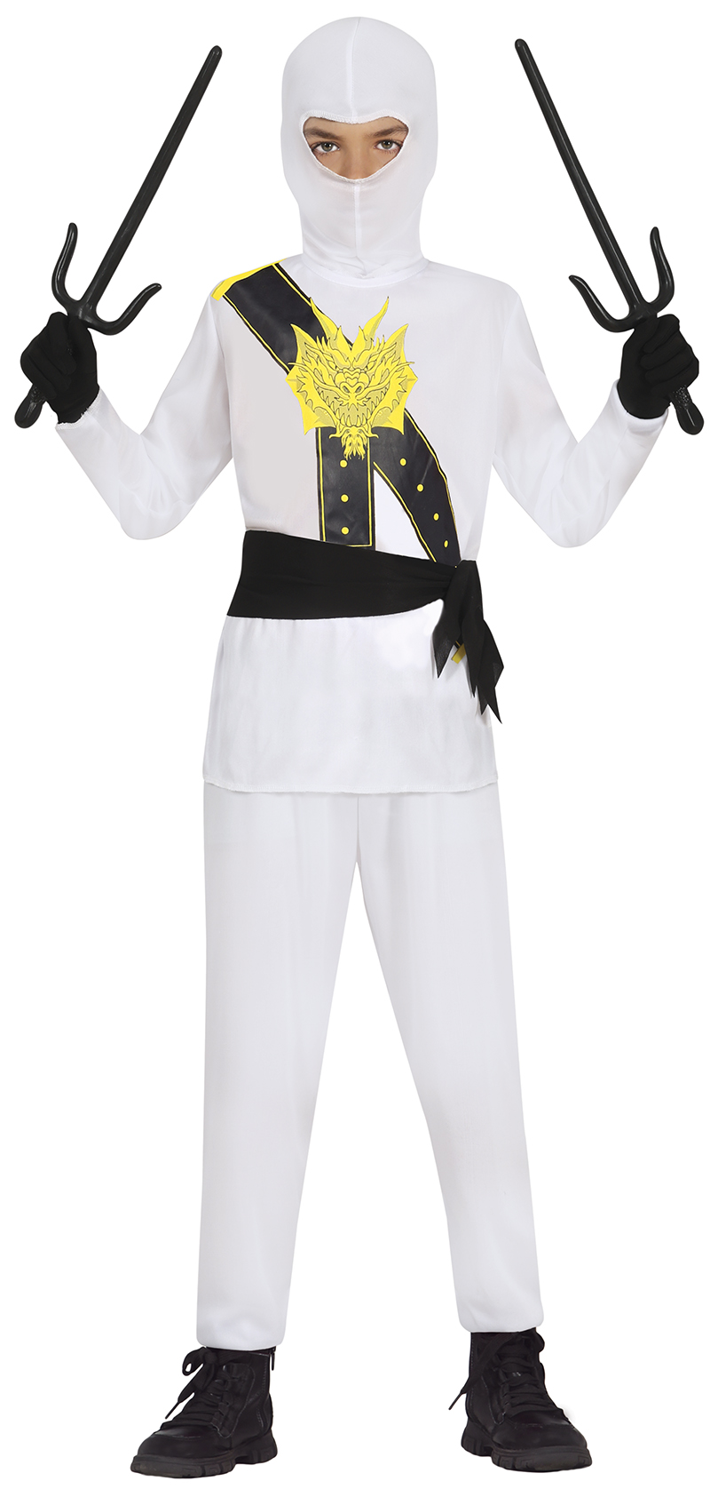 Levně Dětský chlapecký kostým - Ninja bílý