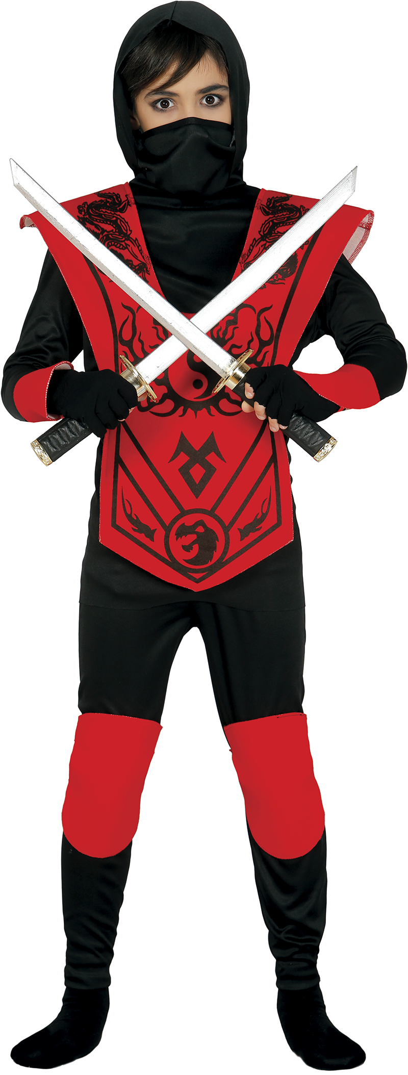 Levně Dětský chlapecký kostým - Ninja červený
