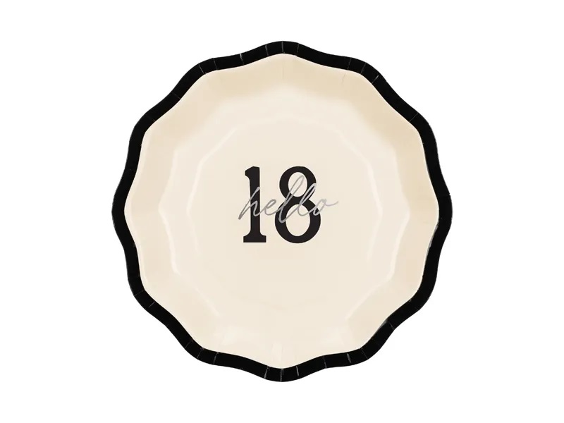 Levně Papírové talíře - ''Hello 18'' 18 cm