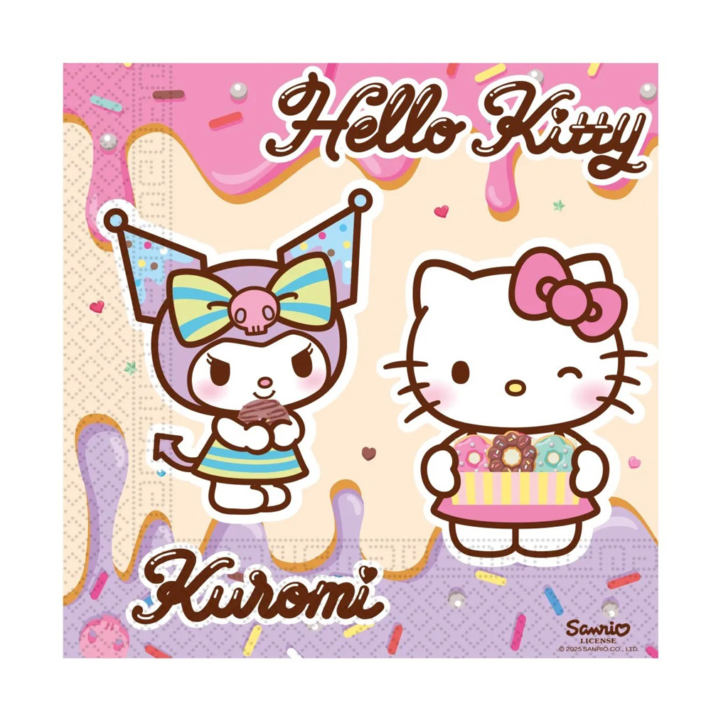 Levně Ubrousky - Kuromi a Hello Kitty