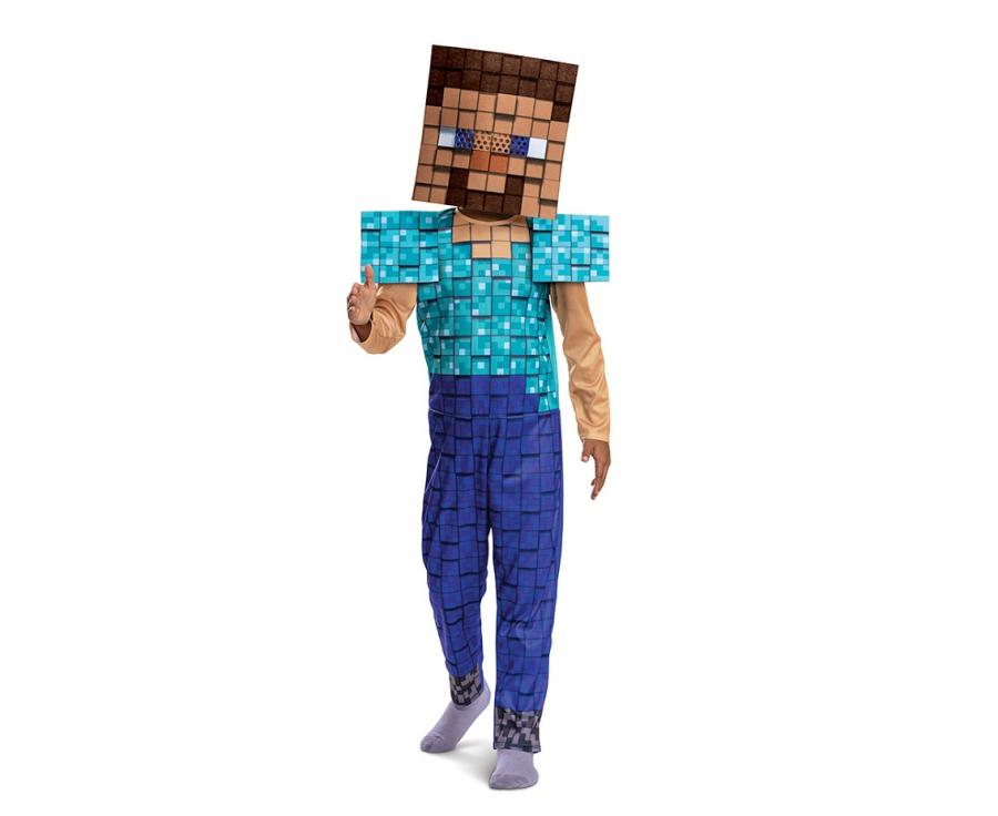 Levně Dětský kostým - Minecraft Steve Plus