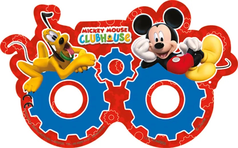 Levně Papírová maska Mickey Mouse 6 ks