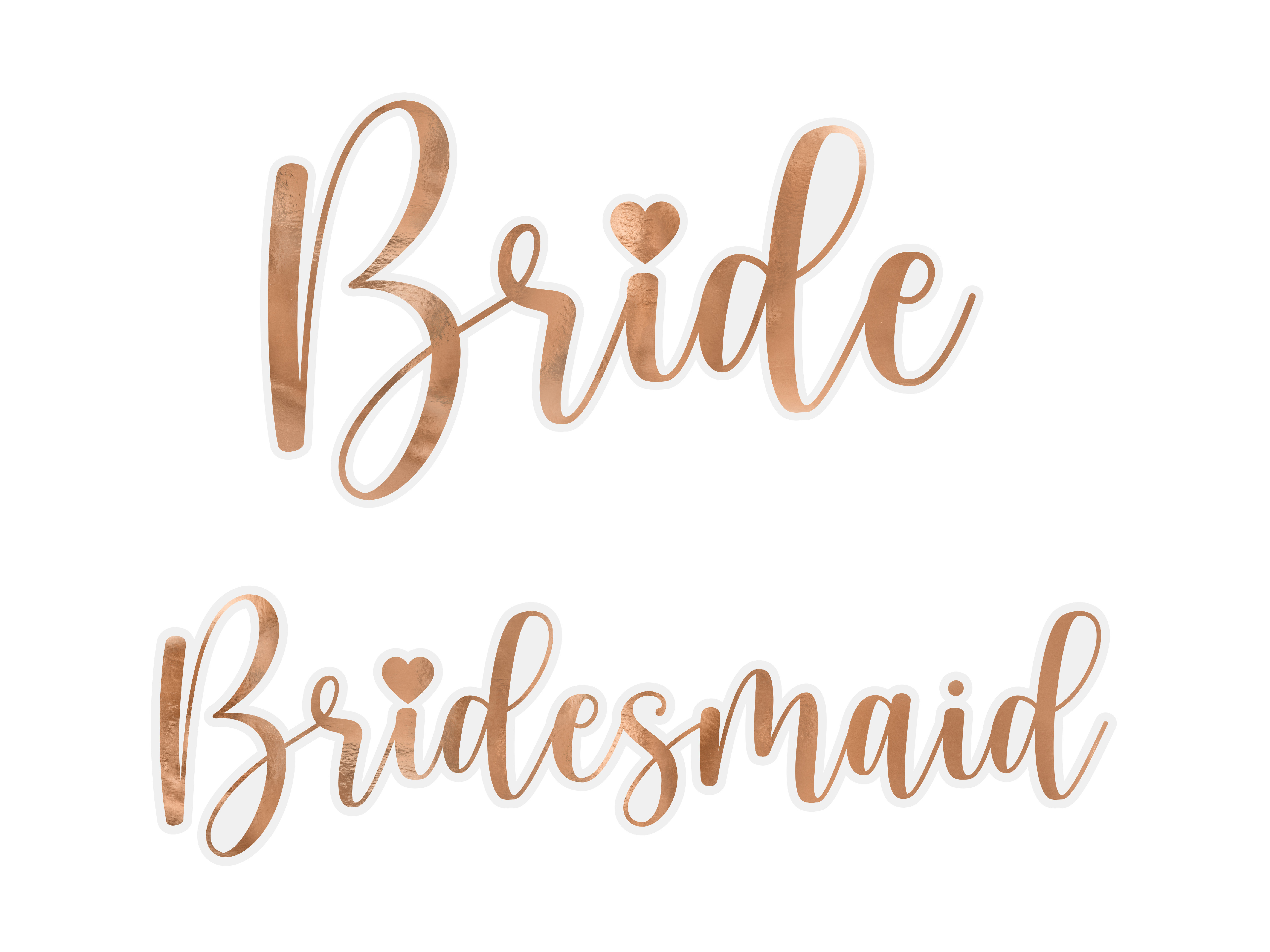 Levně Párty nálepky na sklenice - Bride & Bridesmaid 6 ks