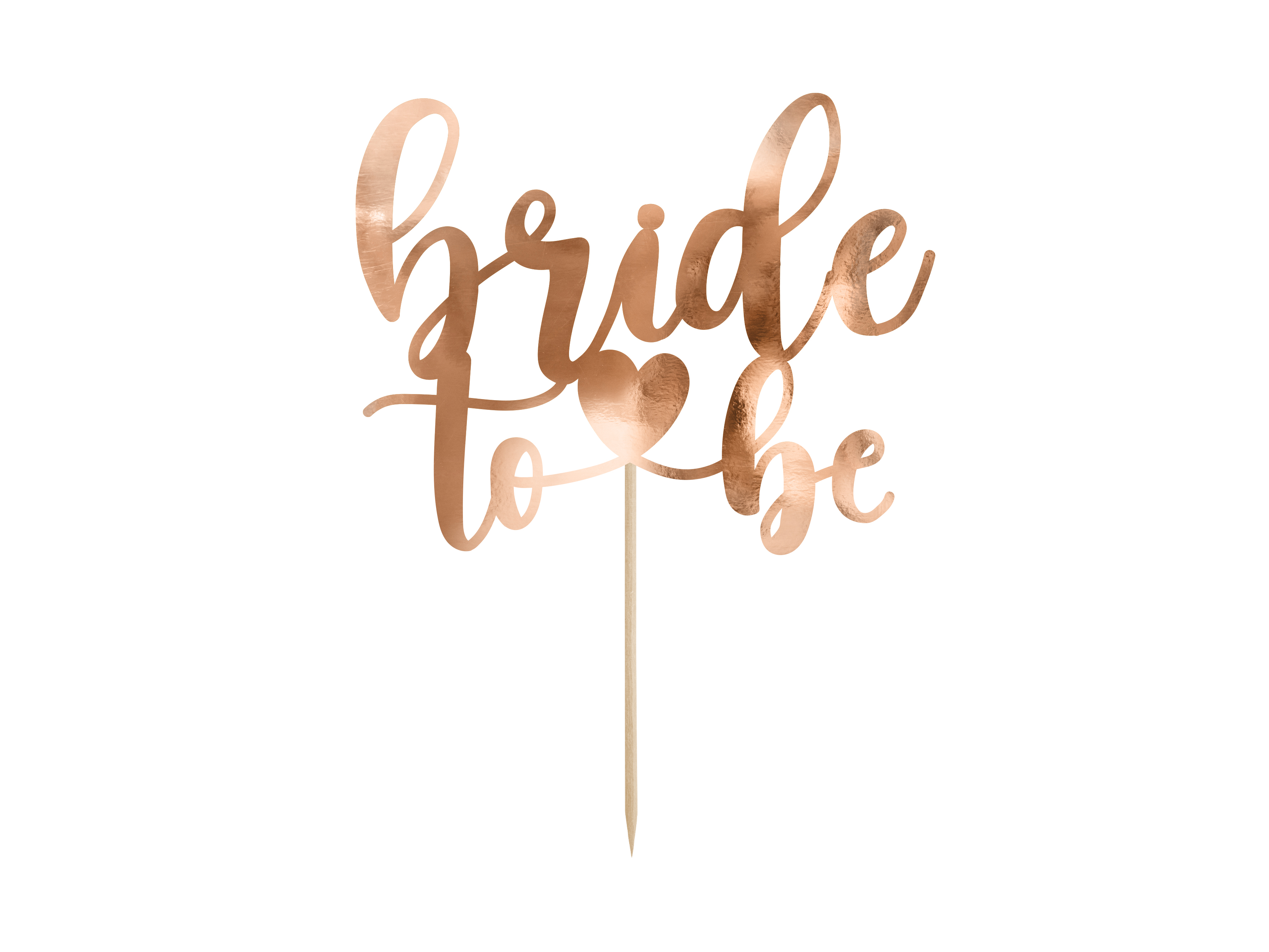 Levně Dortový zápich - Bride to be rosegold 17,5 cm