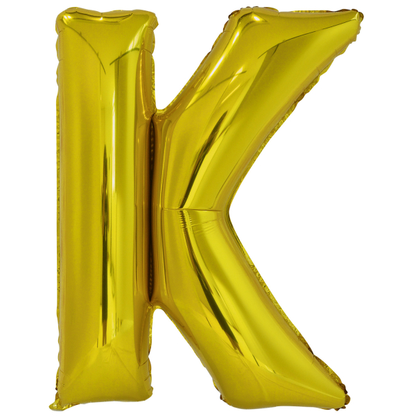 Levně Amscan Fóliový balónek písmeno K 86 cm zlatý