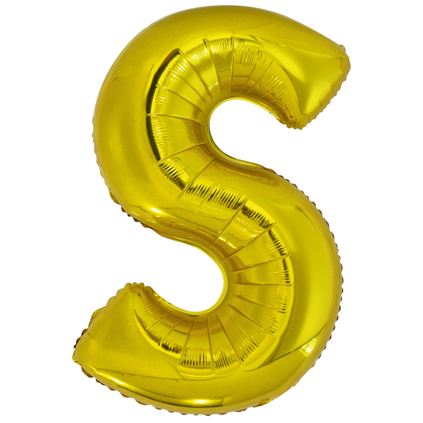Amscan Fóliový balónek písmeno S 86 cm zlatý