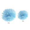 Pompom v tvare kvetu hmlistý modrý 35 cm