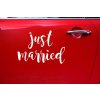 Dekorácia - Nálepka (Just married)