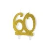 Tortová sviečka - zlatá 60
