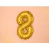 Fóliový balón Mini - Číslo 8 zlatý 35cm
