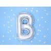 Fóliový balón Mini - Písmeno B 35cm strieborný