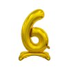 Samostojaci fóliový balón 6 zlatý 74 cm