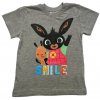 Chlapčenské tričko - Bing Smile sivé (Velikost - děti 104)