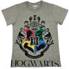 Dětské tričko - Harry Potter Hogwarts světle šedé