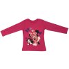 Dívčí tričko s dlouhým rukávem - Minnie Mouse tmavě růžové