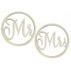 Dřevěná svatební dekorace - Mr.& Mrs. 2 ks