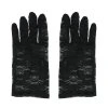 Čierne čipkované rukavice 22 cm