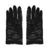 Čierne čipkované rukavice 22 cm