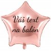 84249 1 foliovy balon s textom ruzovozlata hviezda 70 cm