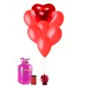 Personalizovaný helium párty set - Červené srdce 16 ks