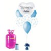 Personalizovaný helium párty set - Modrá srdíčka 31 ks