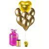 Personalizovaný helium párty set - Zlaté srdce 21 ks